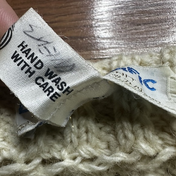 Vintage Blue Pacific Sweater Mens Medium Ivory Cable-Knit 100% Wool New Zealand - Picture 5 of 6